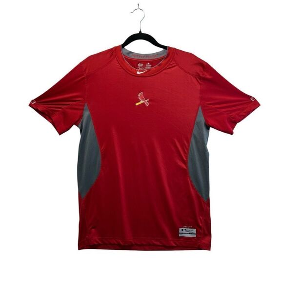 Nike Pro combat MLB St Louis Cardinals DriFit Short Sleeve Tee large - Picture 1 of 15